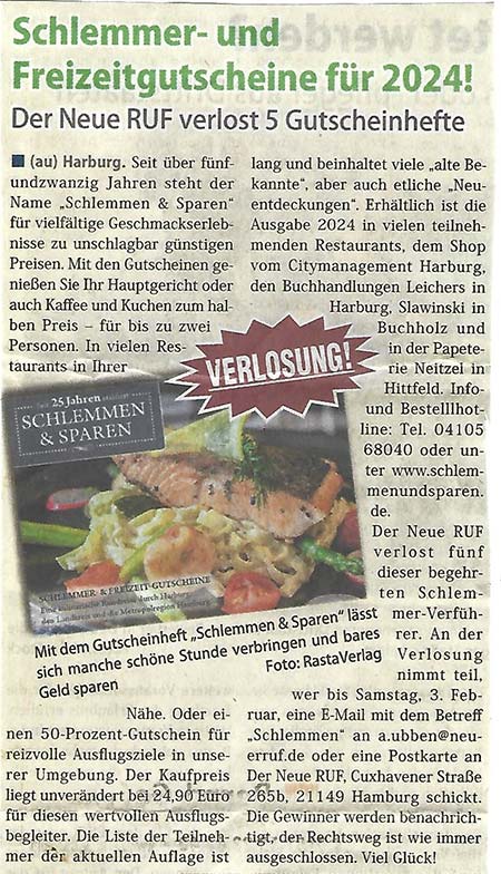 Der Neue RUF verlost 5 Gutscheinhefte